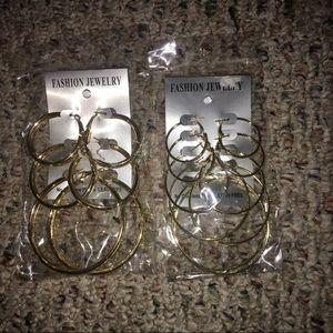 lot of 8 hoop earrings